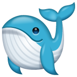 How emoji whale displayed on WhatsApp