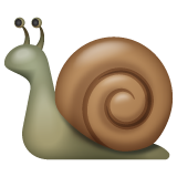 How emoji snail displayed on WhatsApp