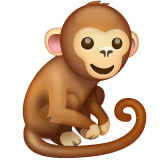 How emoji monkey displayed on WhatsApp