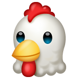 How emoji chicken displayed on WhatsApp