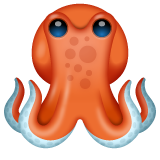 How emoji octopus displayed on WhatsApp