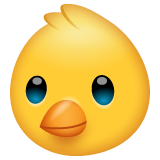 How emoji baby chick displayed on WhatsApp