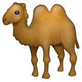 How emoji two-hump camel displayed on WhatsApp