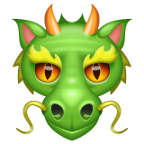 How emoji dragon face displayed on WhatsApp