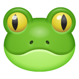 How emoji frog displayed on WhatsApp