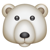 How emoji polar bear displayed on WhatsApp