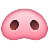 How emoji pig nose displayed on WhatsApp