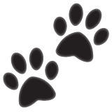 How emoji paw prints displayed on WhatsApp