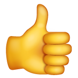 How emoji thumbs up displayed on WhatsApp