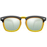 How emoji glasses displayed on WhatsApp