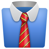 How emoji necktie displayed on WhatsApp