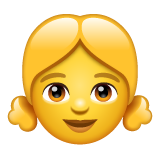 How emoji girl displayed on WhatsApp