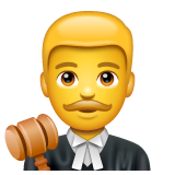 How emoji man judge displayed on WhatsApp