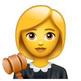 How emoji woman judge displayed on WhatsApp