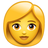 How emoji woman displayed on WhatsApp