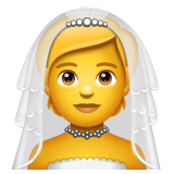 How emoji person with veil displayed on WhatsApp