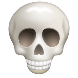 How emoji skull displayed on WhatsApp