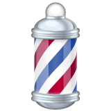 How emoji barber pole displayed on WhatsApp