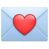 How emoji love letter displayed on WhatsApp