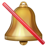 How emoji bell with slash displayed on WhatsApp