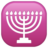 How emoji menorah displayed on WhatsApp