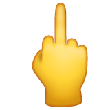 How emoji middle finger displayed on WhatsApp