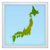 How emoji map of Japan displayed on WhatsApp