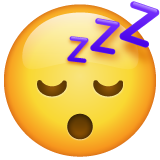 How emoji sleeping face displayed on WhatsApp