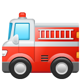 How emoji fire engine displayed on WhatsApp