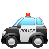 How emoji police car displayed on WhatsApp