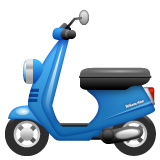 How emoji motor scooter displayed on WhatsApp