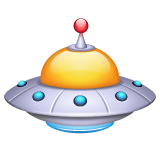 How emoji flying saucer displayed on WhatsApp