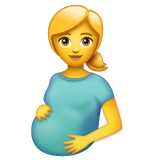 How emoji pregnant woman displayed on WhatsApp