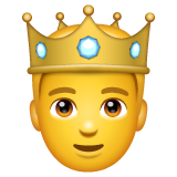 How emoji prince displayed on WhatsApp