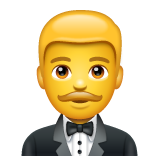 How emoji man in tuxedo displayed on WhatsApp