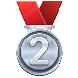 How emoji 2nd place medal displayed on WhatsApp