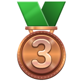 How emoji 3rd place medal displayed on WhatsApp