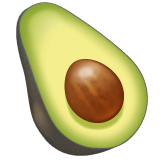 How emoji avocado displayed on WhatsApp