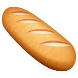 How emoji baguette bread displayed on WhatsApp