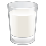 How emoji glass of milk displayed on WhatsApp