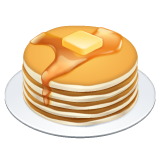 How emoji pancakes displayed on WhatsApp