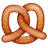 How emoji pretzel displayed on WhatsApp