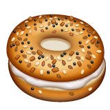 How emoji bagel displayed on WhatsApp