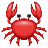 How emoji crab displayed on WhatsApp