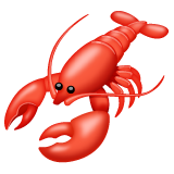 How emoji lobster displayed on WhatsApp