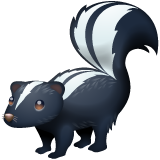 How emoji skunk displayed on WhatsApp