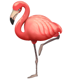 How emoji flamingo displayed on WhatsApp