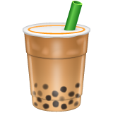 How emoji bubble tea displayed on WhatsApp