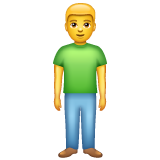 How emoji man standing displayed on WhatsApp