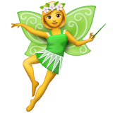 How emoji woman fairy displayed on WhatsApp